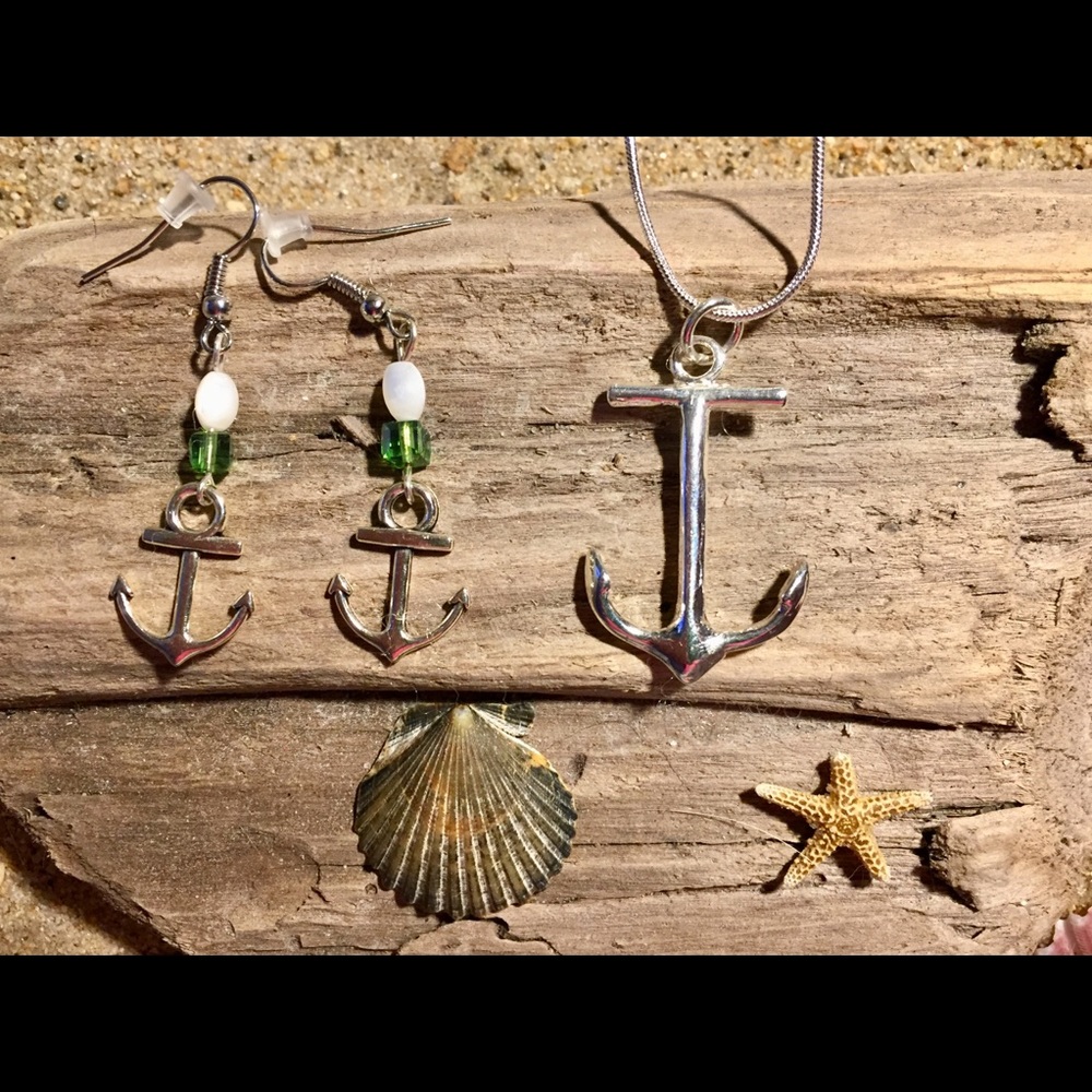 925 silver anchor set